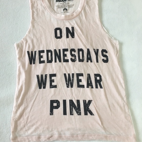 Tops - Mean Girls XS pink T “On Wednesdays we wear pink”